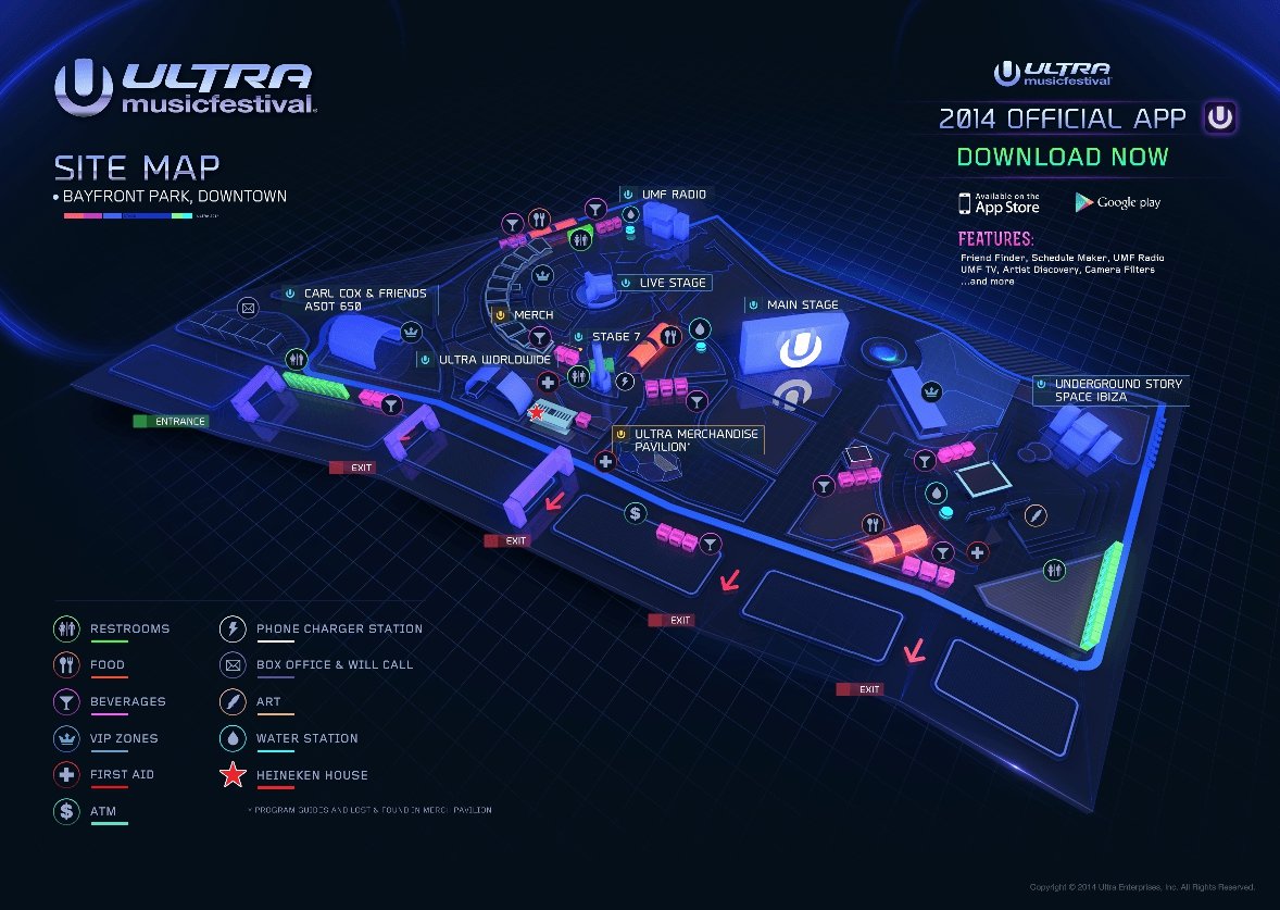 Ultra Music Festival Reveals Its Site Map and Live Stream Schedule | Smile  Radio
