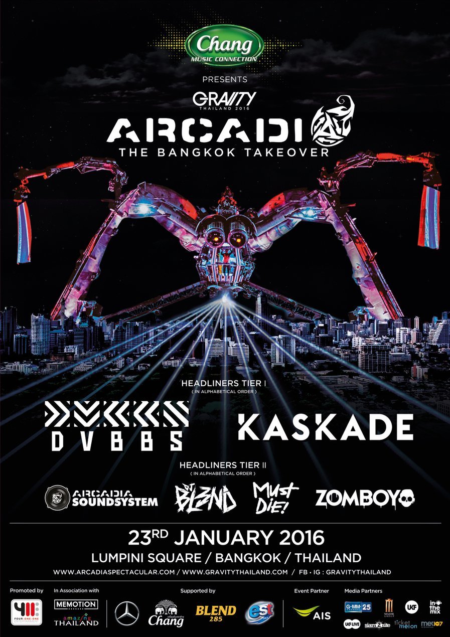 Kaskade And Dvbbs Join Zomboy For Thailand’s Gravity Festival