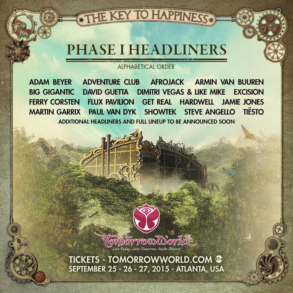 Tomorrowworld 2015 публикует первую фазу лайнапа