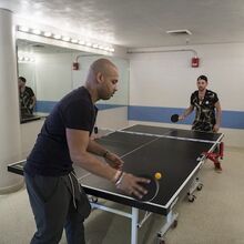 Dennis Ferrer and Soul Clap seeking respite at our pingpong table on Day 2 of Mo